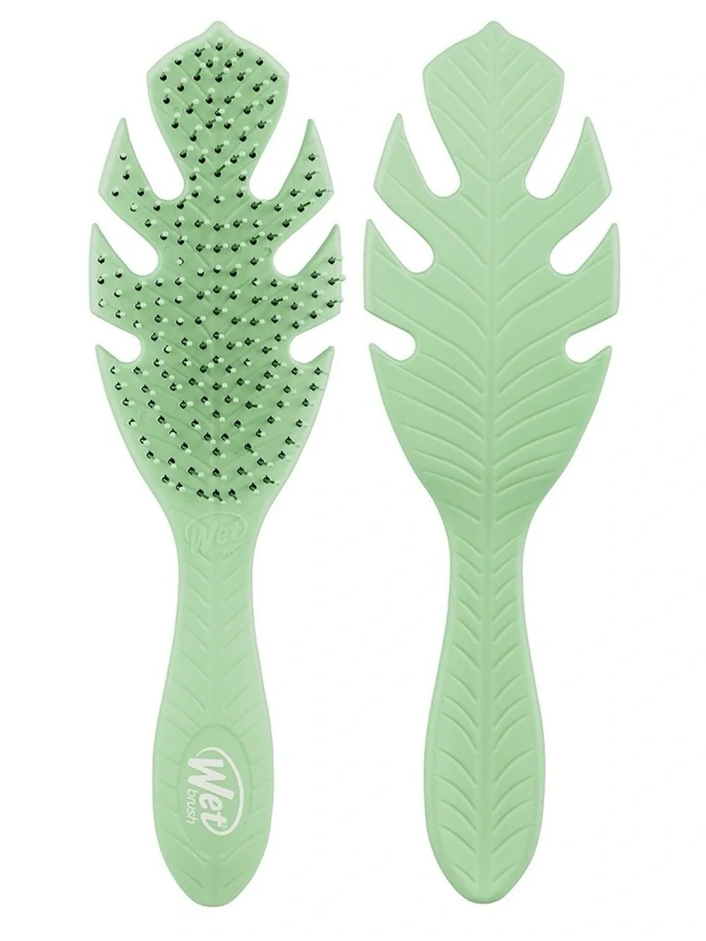 Wet Brush Leaf Shaped Detangler in Light Green